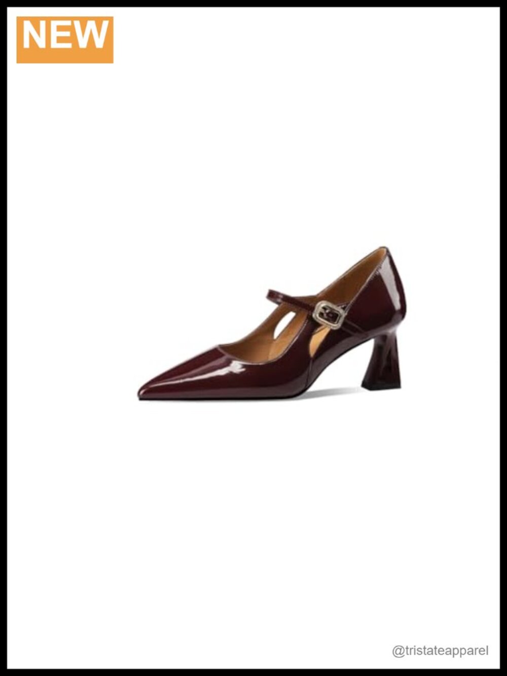 Handmade Women's Office Pumps Pointed Toe Patent Leather Heels